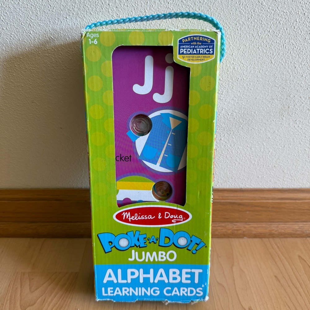 Melissa & Doug POKE A DOT! Double-Sided Jumbo Alphabet Learning Cards, Ages 1-6